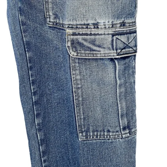 1980s Vintage Rigoletto Cargo Jeans Womens 30 High Rise Straight Utility Ankle - Picture 5 of 10